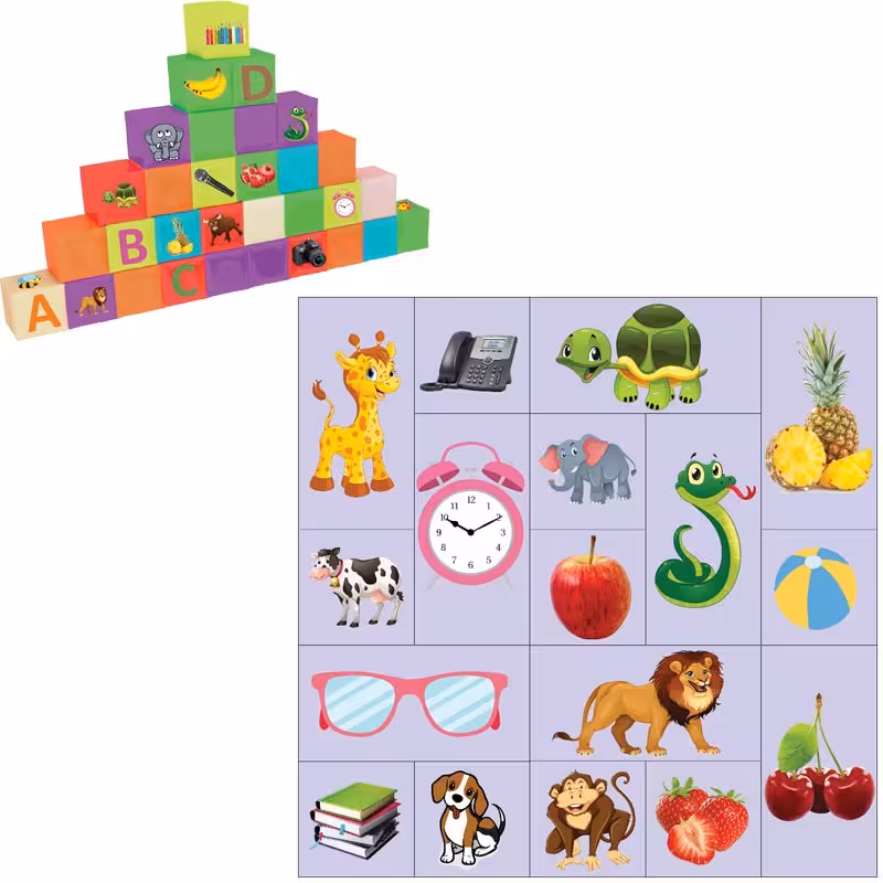 مکعب های آموزشی فومی (ایستگاه جست و جو) 20 تکه