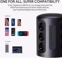 چند راهی و محافظ برق power hub xl AUKEY مدل PA-S14