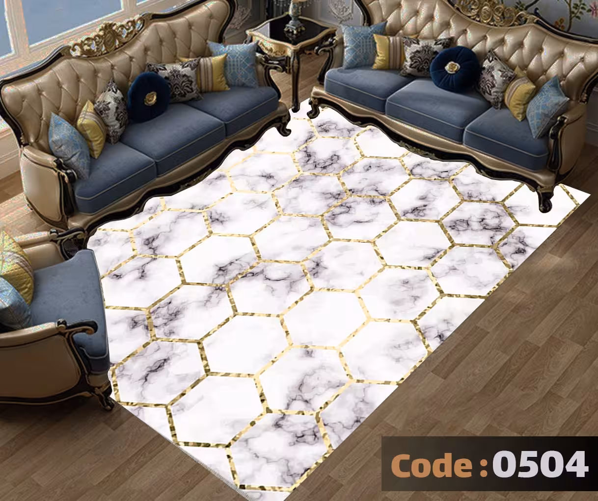 کاورفرش روفرشی دورکشدار گوشه لیفه ای طوسی کرم کد 0504