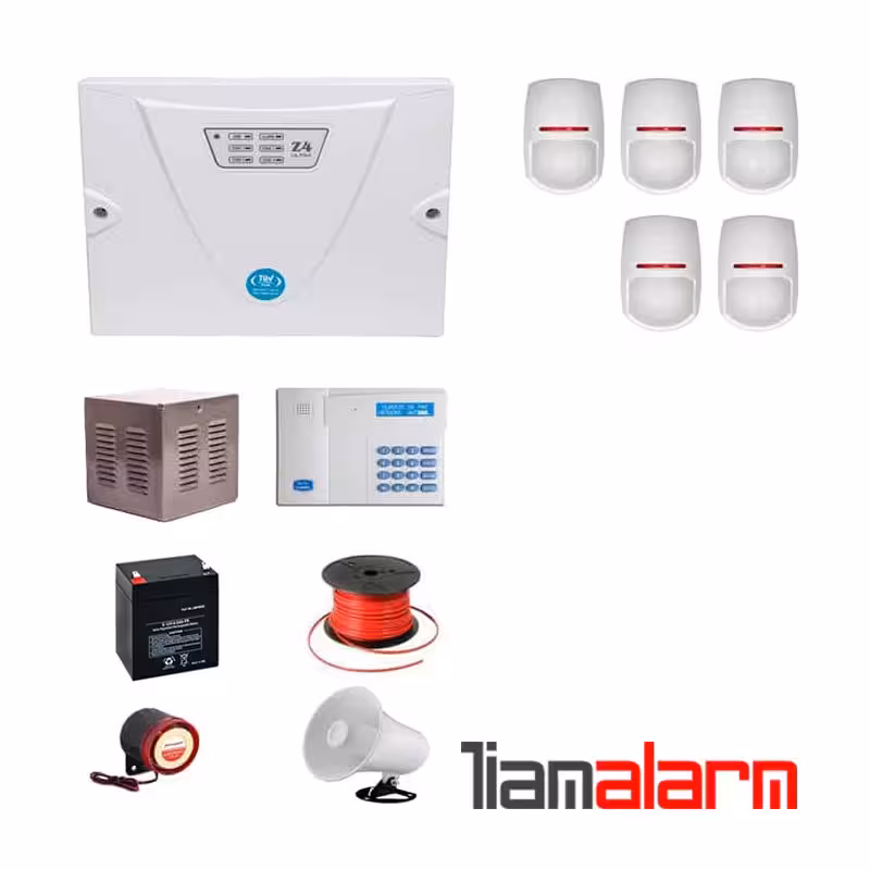 پکیج دزدگیر اماکن باسیم مدل کلاسیک سیم کارتی و تلفنی CGPY5