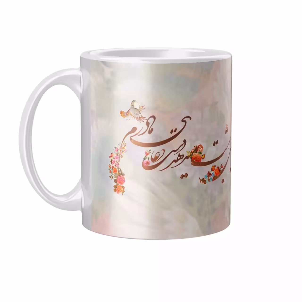 خرید ماگ-لیوان سرامیکی دسته و داخل سفید روز مادر FH-2565