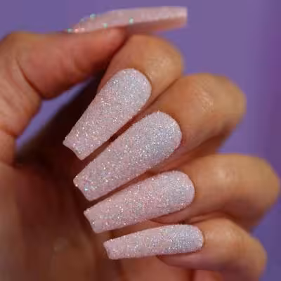 شوگر ناخن سفید هولوگرامی