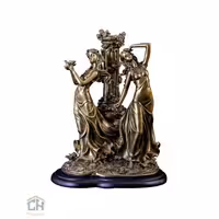 مجسمه شمعدان گلدکیش طرح برنز مدل 4650