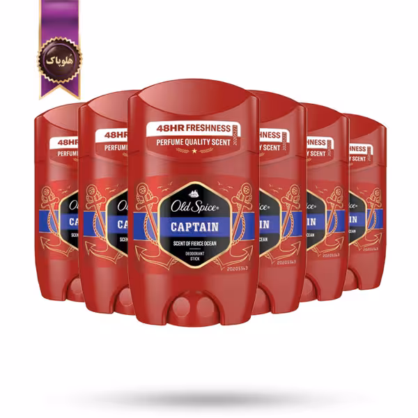 6 عدد دئودورانت صابونی مردانه اولد اسپایس Old Spice مدل کاپیتان Captain حجم 50 میلی‌لیتر (اورجینال)