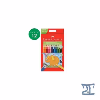 مداد رنگی 12رنگ جامبو طرح فیل جعبه مقوایی/فابرکاستل | مرکز فرهنگی آبی