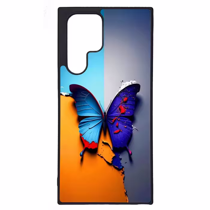 کاور طرح پروانه کد G-145 مناسب برای گوشی موبایل سامسونگ Galaxy S22 Ultra | دیجی قاب دونی