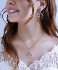 💍نیم ست جواهری با طراحي خاص ؛ نقره عیار 925(N_4133)