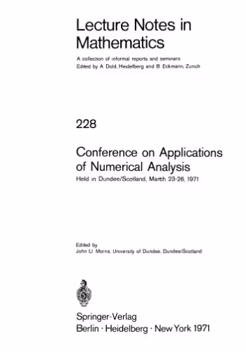 خرید و دانلود نسخه کامل کتاب Conference on Applications of Numerical Analysis: Held in Dundee/Scotland, March 23–26, 1971