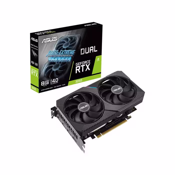 کارت گرافیک ایسوس مدل Dual GeForce RTX 3050 OC 8GB نیو اصلی با 36 ماه گارانتی
