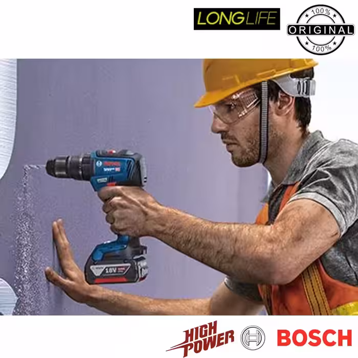 پیچ گوشتی شارژی چکشی 18 ولت بوش مدل فوق حرفه ای GSB 18V-50 Brushless   3 Battery