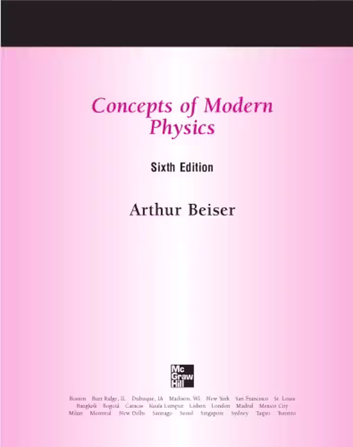 خرید و دانلود نسخه کامل کتاب Concepts of Modern Physics
