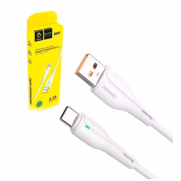 کابل تایپ سی (Type-C) Denmen طول 1 متر مدل D15T