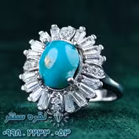 انگشتر جواهری فیروزه نیشابوری زنانه