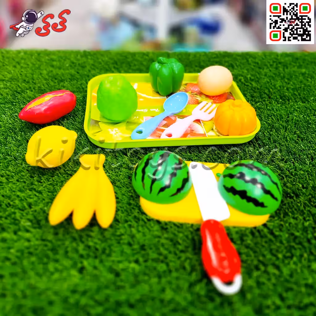 میوه اسباب بازی با سینی و چاقوی برش FROIT SLICE 2220