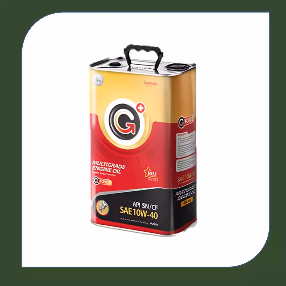 روغن موتور جی فورس (جی پلاس) 4 لیتری 10W40 بطری فلزی SN