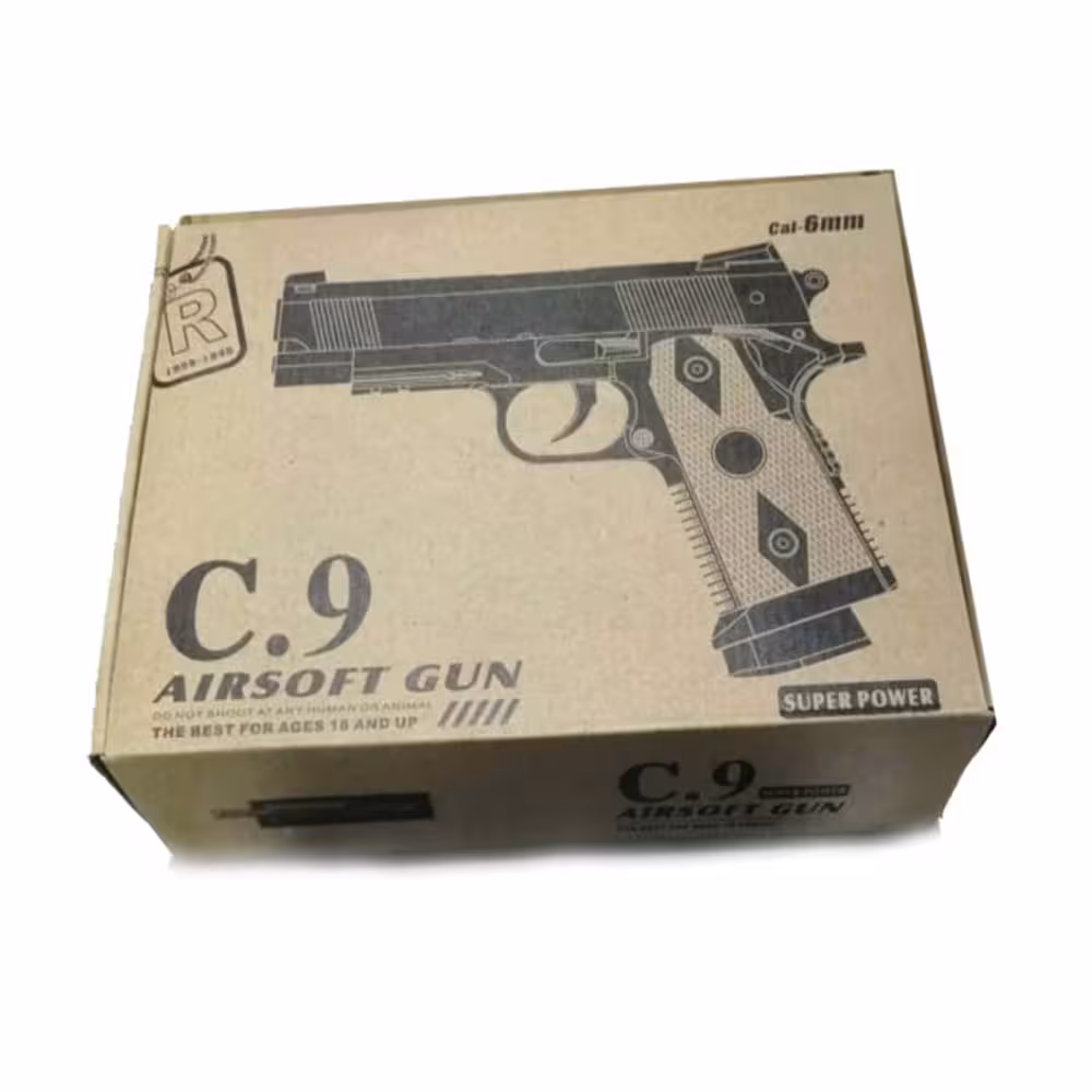 اسباب بازی تفنگ فلزی برند airsoft  مدلC.9