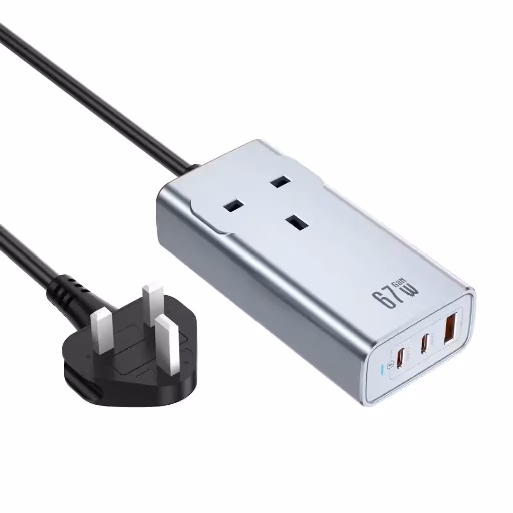 چندراهی برق و شارژر 67 وات گرین لاین Green Lion 67W GaN Premium AC Socket
