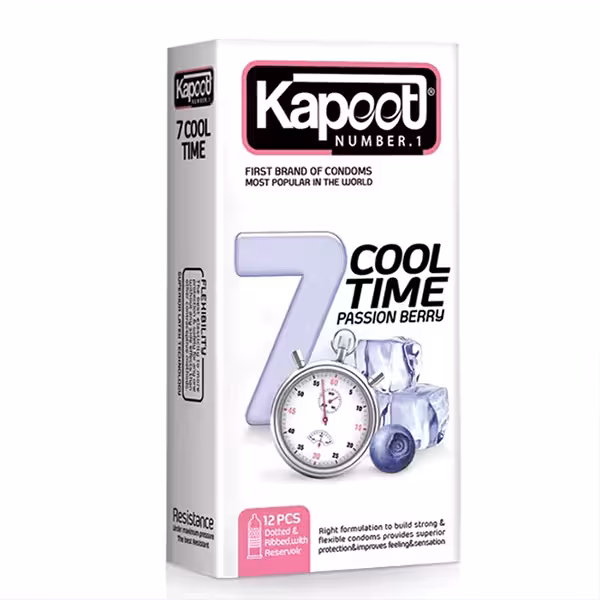 کاندوم کاپوت 12 عددي کول تايم 7 کاره سرد ساده