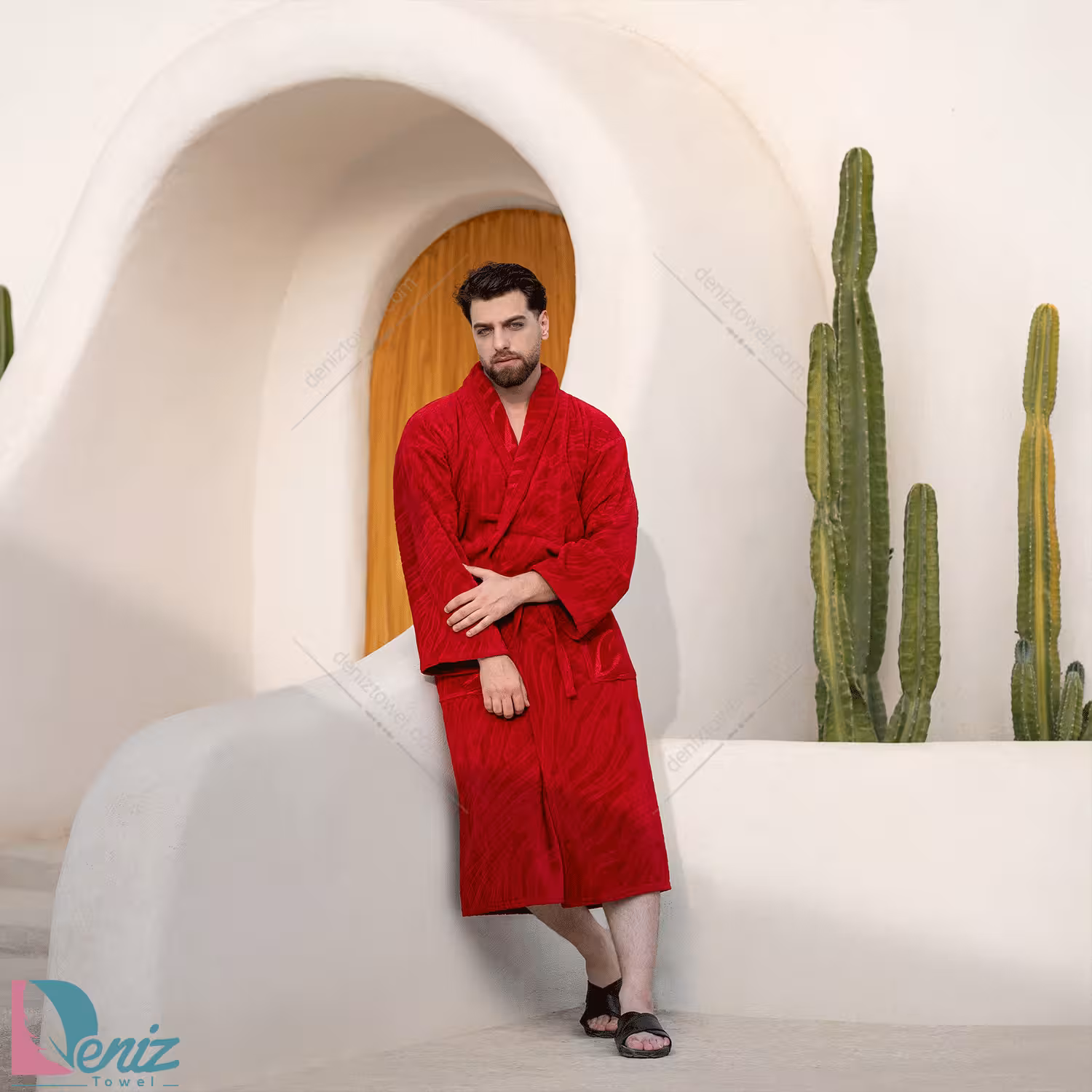 حوله تن پوش زبرا رنگ زرشکی