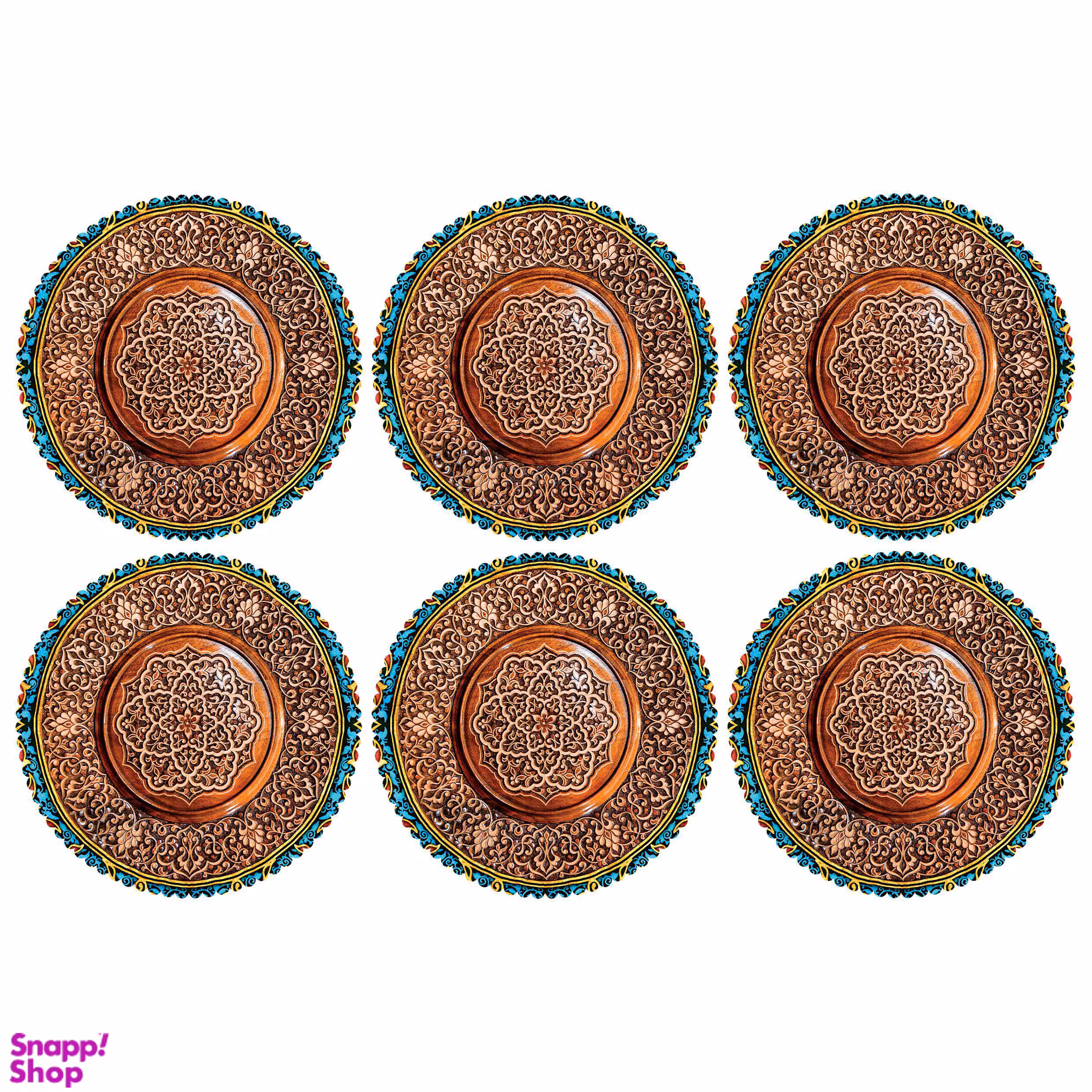 زیر لیوانی مدل C2-42410 بسته 6 عددی چند رنگ