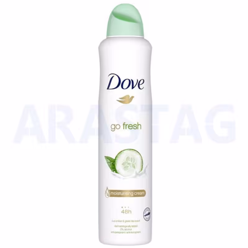 اسپری ضد تعریق زنانه داو Dove مدل cucumber & green tea حجم 250 میلی