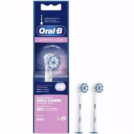 یدک مسواک برقی اورال بی مدل Sensetive Clean بسته 2 عددی