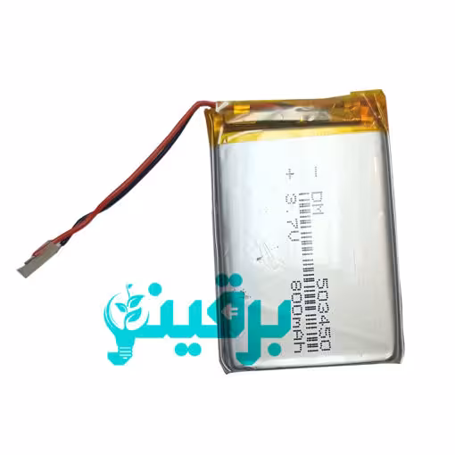 باتری لیتیوم پلیمر 3.7 ولت 800 میلی آمپر 503450