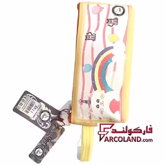 جامدادی یونی فای کد 1-1614 طرح گربه تک شاخ | Unify pencil case | تک زیپ