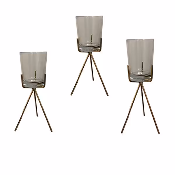 شمعدان  مدل سه پایه مجموعه 3 عددی