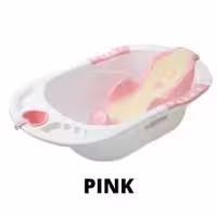 وان حمام بیبی یوگا  با اسانشور سیلیکونی نرم و راحت نوزادی بیبی یوگا  رنگ سفید صورتی  babyyuga  baby bath tub pink