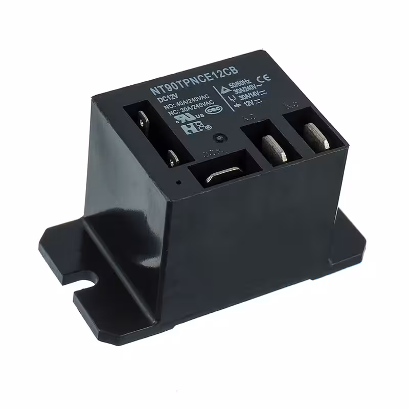 رله 12 ولت کولری جاپیچ دار 30 آمپر مدل NT90 گوشواره ای