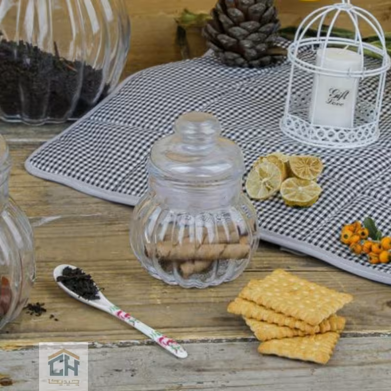 بانکه شیشه ای سایز 4 طرح کدو مدل 3260