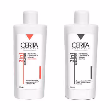 پک شامپو مو مخصوص بانوان و آقایان مدل 3in1 حجم 200 میلی لیتر مجموعه 2 عددی