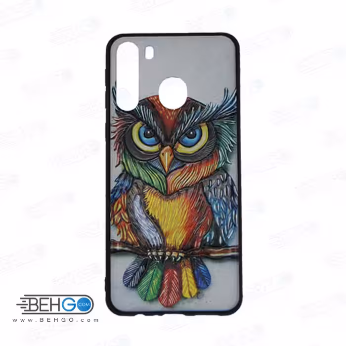 قاب گوشی سامسونگ A21 کاور سامسونگ A21 قاب A21 با عکس جغد ، کد 4 محافظ ا21 گوشی موبایل سامسونگ Code 4 Owl Phone Case For Samsung A21