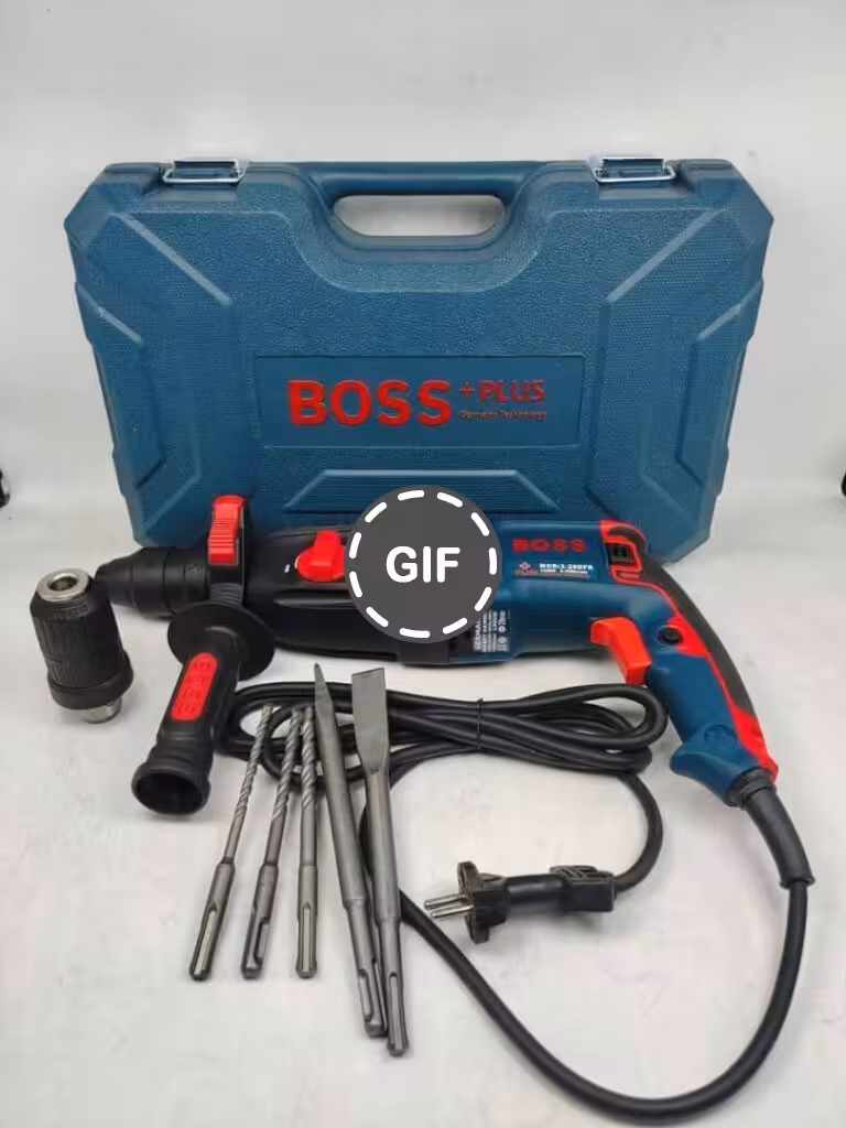 دریل بتن کن 28 میلیمتر صنعتی باس پلاس سه نظام تعویض شو مدل BS28DFR