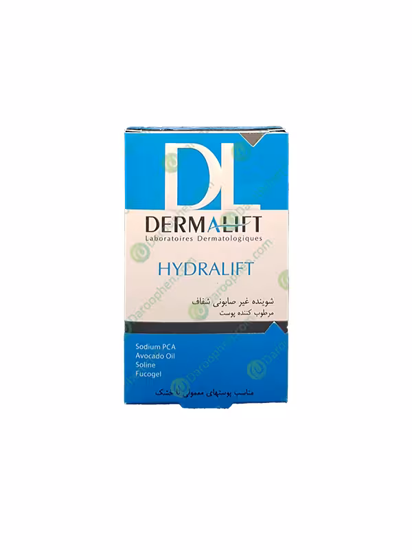 پن شفاف مرطوب کننده هیدرالیفت درمالیفت مناسب پوست معمولی تا خشک 100 گرم – Dermalift Hydralift Transparent Moisturizing Syndet Bar For Normal And Dry Skins 100 g
