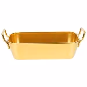 ظرف مستطیل دسته دار استیل طلایی گلد کیش GOLD KISH مدل 3232 GK
