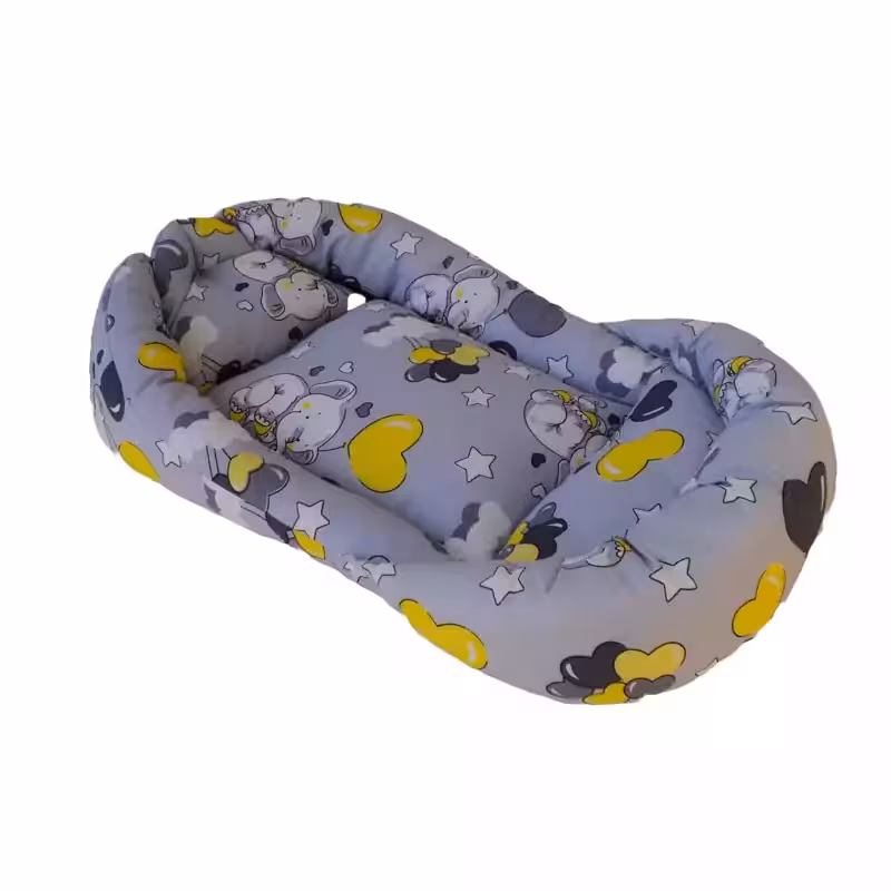 آغوشی مدل بچه فیل ستاره قلبی کد 80 رنگ طوسی