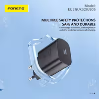 شارژر دیواری 25 وات فوننگ مدل EU51 SUPERFAST به همراه کابل تبدیل USB-C