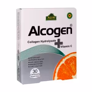 کپسول آلکوژن با ویتامین C آلفا ویتامینز 30 عددی