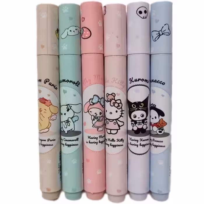 ماژیک علامت گذار مدل پاستلی طرح کرومی بسته 6 عددی | چاوه