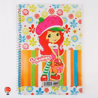 دفتر 50برگ سیمی اپادانا  جلد طلقی طرح دختر  توت فرنگی کد 3252