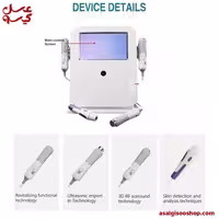 دستگاه پلاژن چهار هندپیس آنالیزور دار لیز|LIZZE 4 Handpiece Pollogen Device with Skin Analyzer| کد 2445