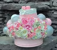 گل و کیک تولد