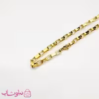 زنجیر مردانه آجری استیل طلایی 75 سانت 2.5 میل کد 799