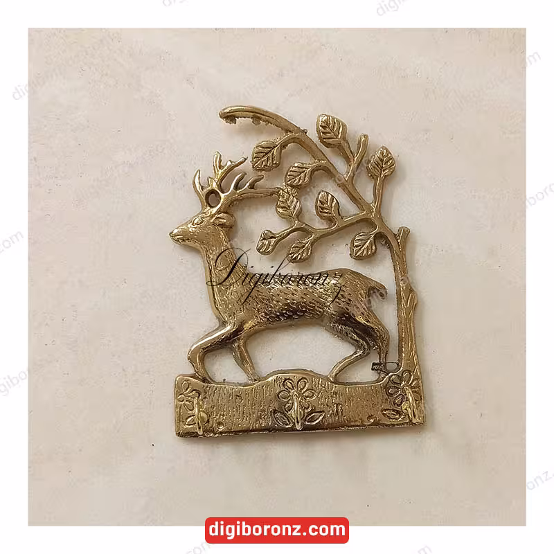 جا کلیدی برنجی برنزی گوزن 3 آویز