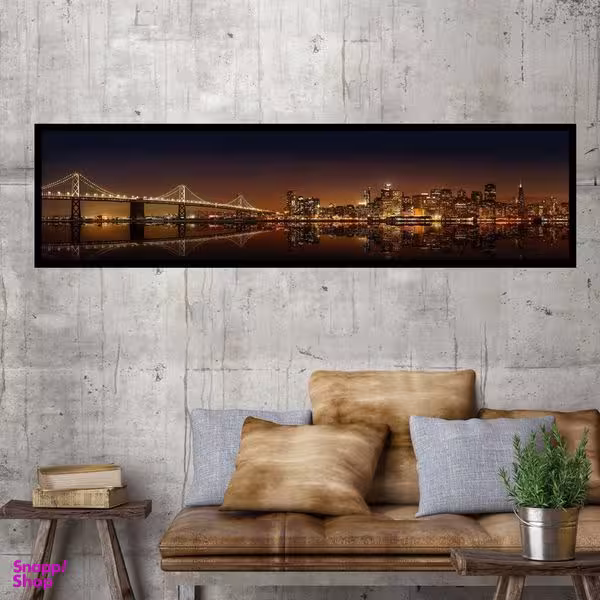 تابلو بکلیت طرح منظره شهر در شب مدل B-7497