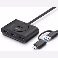 هاب یو اس بی و تایپ سی 4 پورت یوگرین مدل CR113 کد 40850