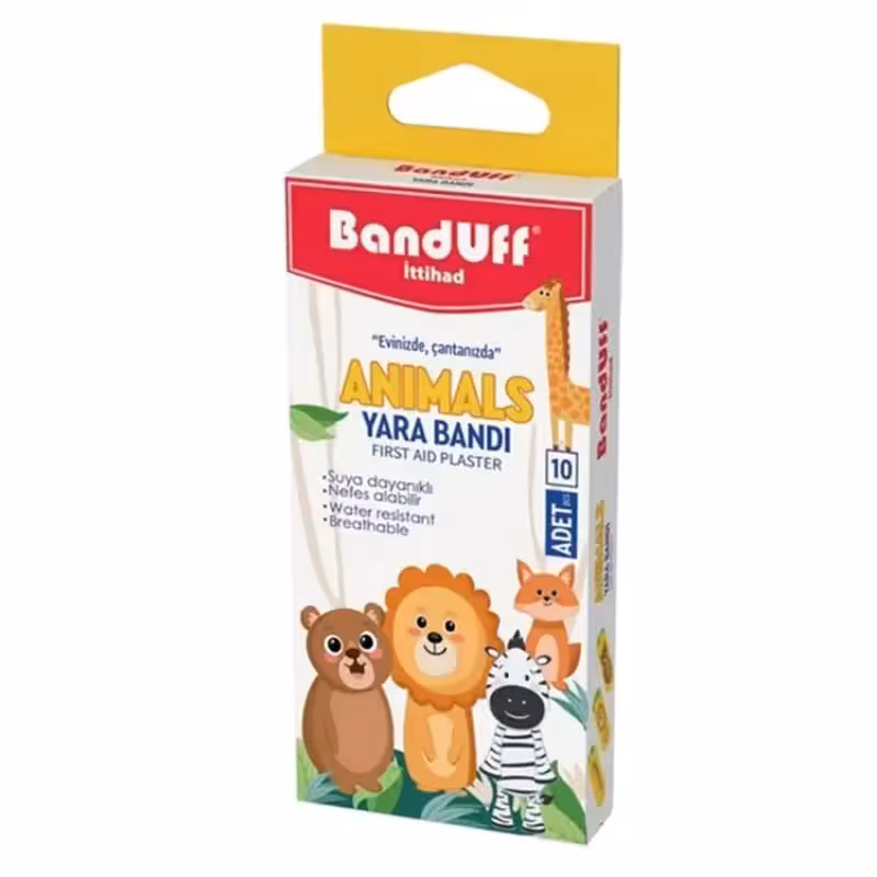 چسب زخم بندوف Banduff مدل Animals بسته 10 عددی