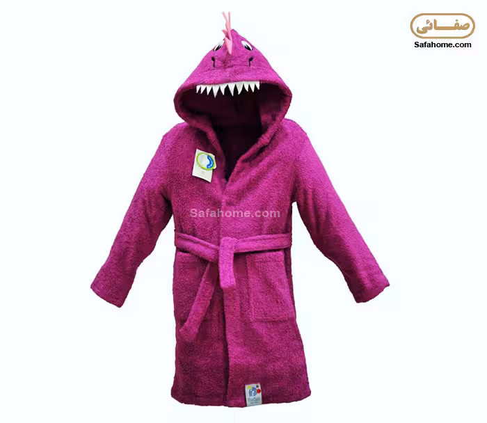 حوله تن پوش بچگانه طرح دایناسور بنفش پودایران